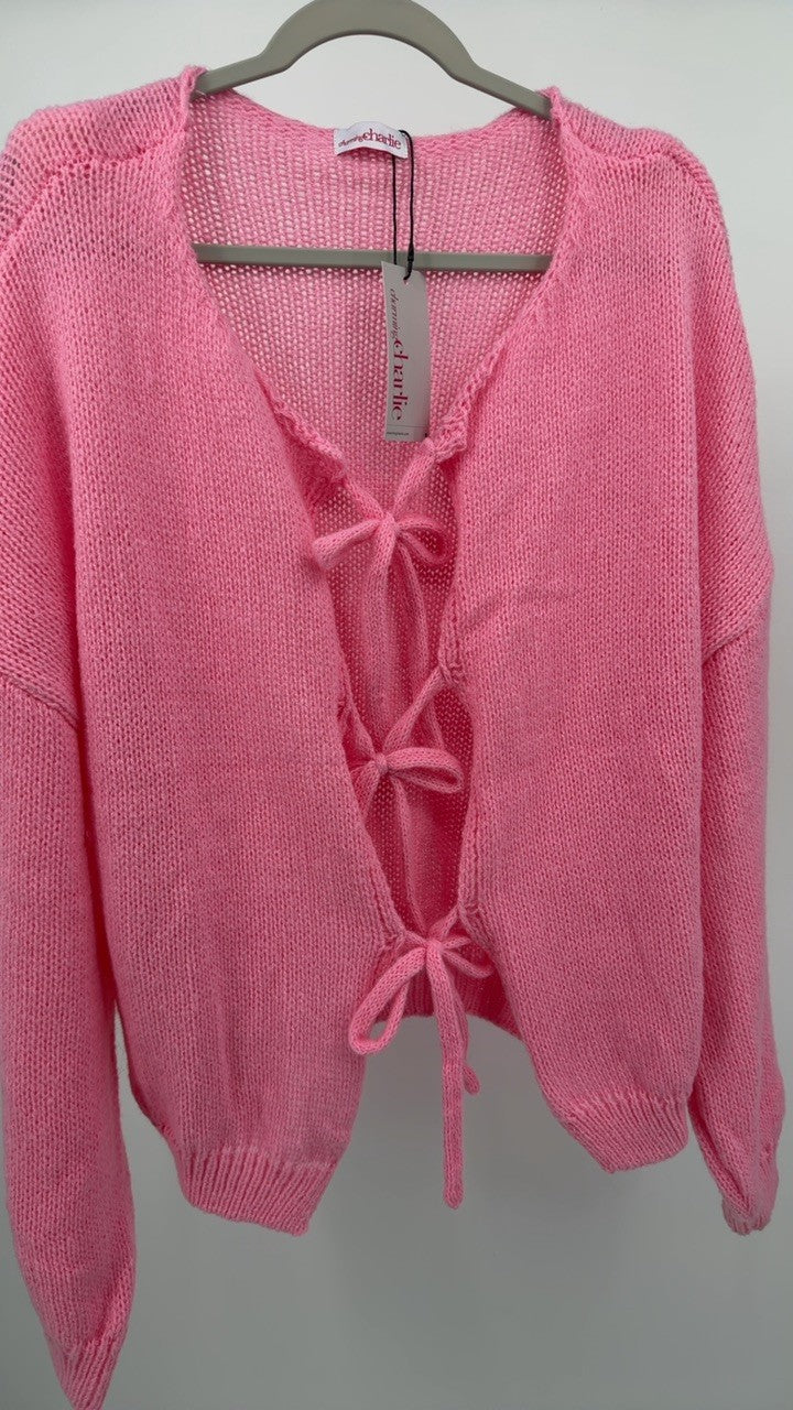 Tie-Front Long Sleeve Cardigan