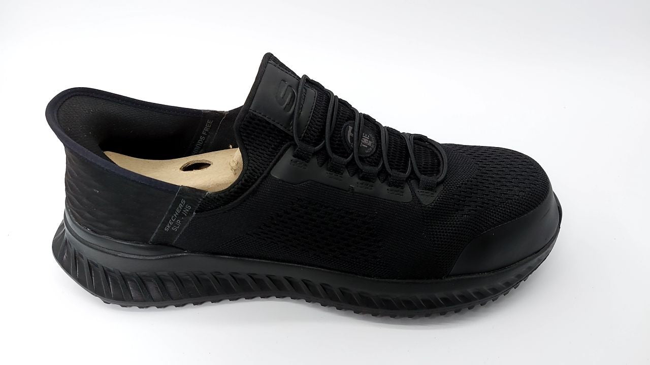 Skechers Men's Black Slip-Ins Construction Shoe Comp Toe Size 13