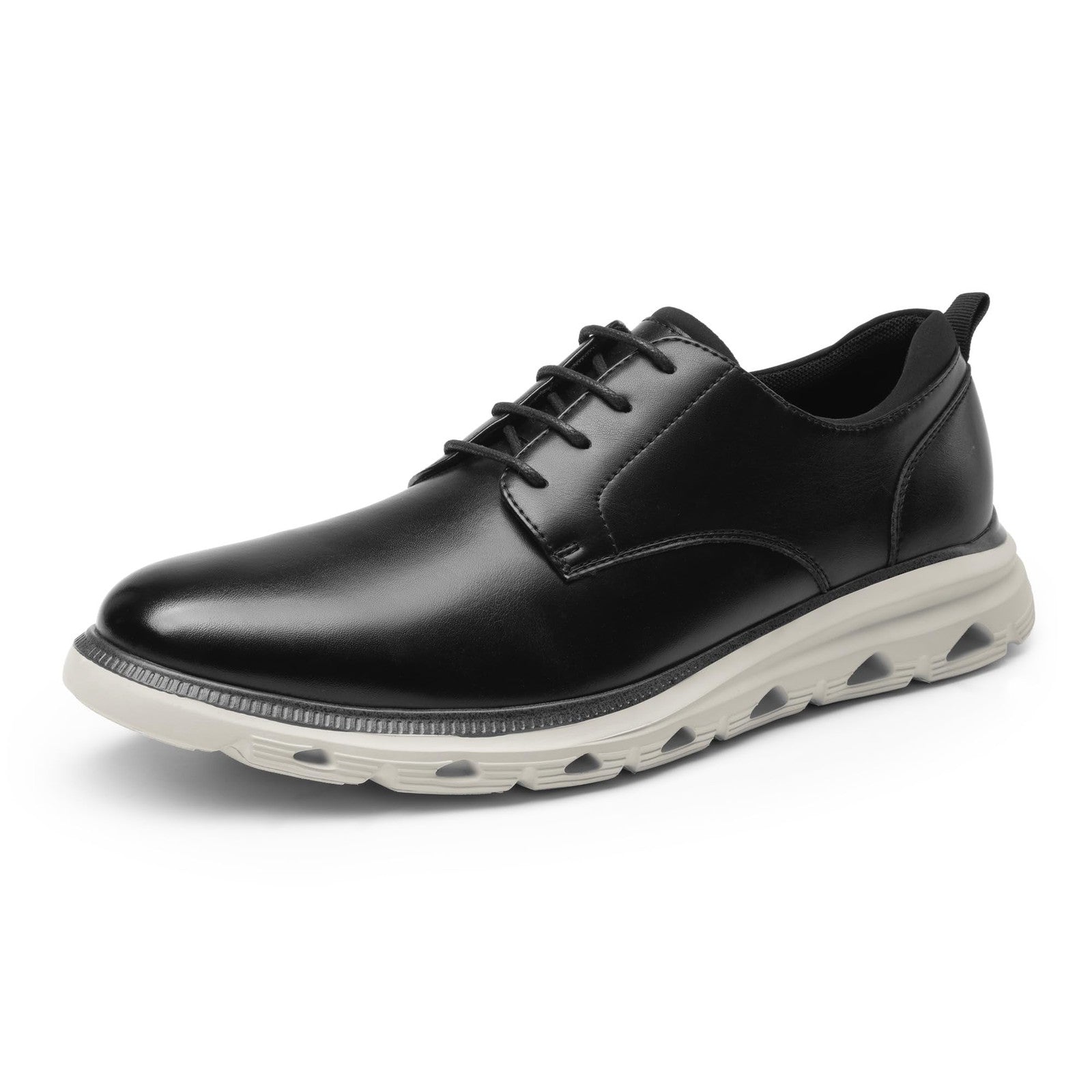 Men's Dress Sneakers, Black Oxford Shoes, Size 10.5, Bruno Marc