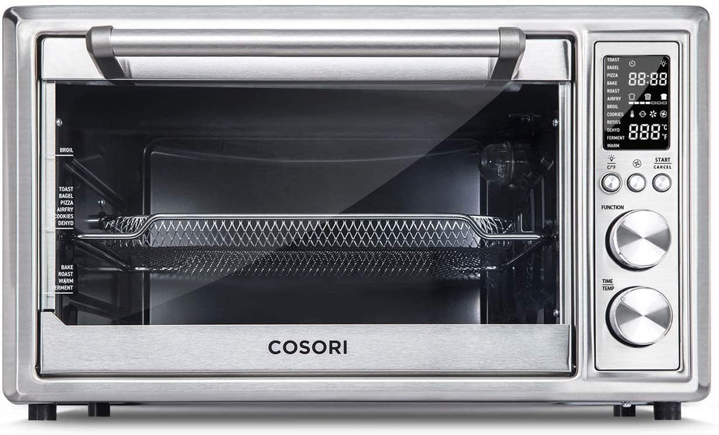 COSORI 12-in-1 Air Fryer Toaster Oven Combo 32QT Silver Stainless Steel