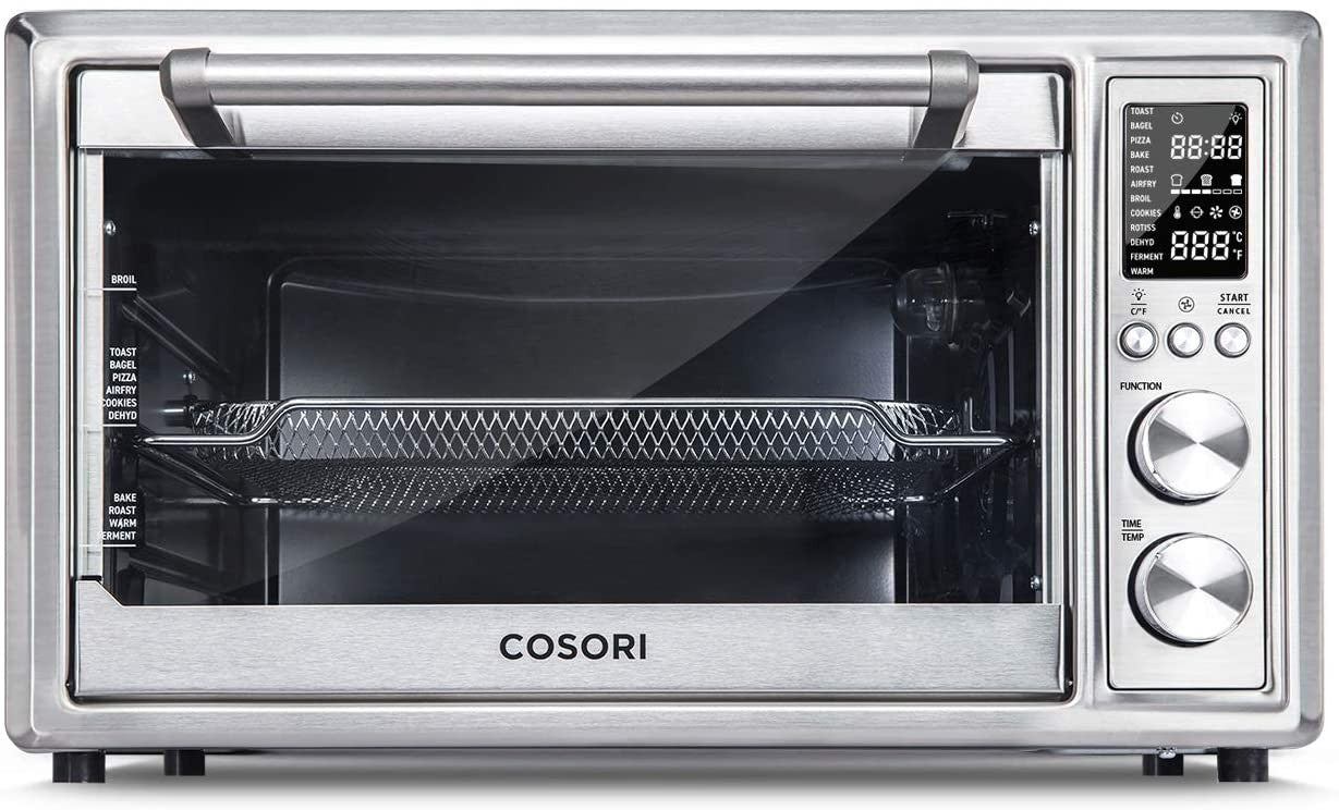 COSORI 12-in-1 Air Fryer Toaster Oven Combo 32QT Silver Stainless Steel