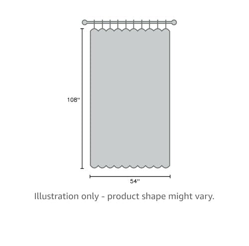 54x108 Solid Light Filtering Curtains, Water Repellent, Natural, 2-Pack