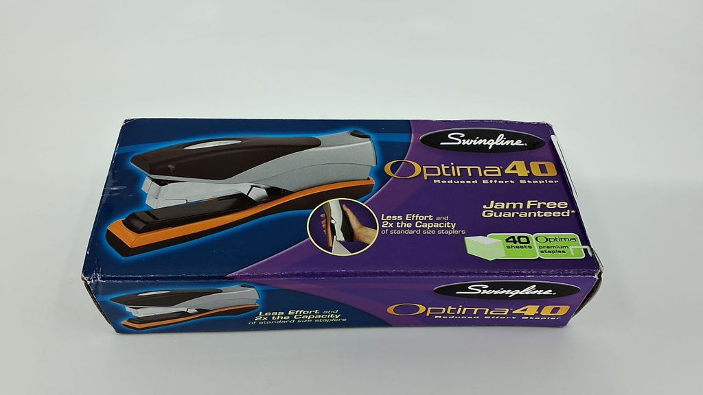 Optima 40 Stapler by Swingline, 40 Sheet Capacity, Ergonomic Grip, Orange
