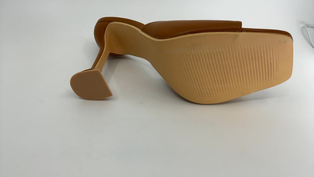 Cape Robbin Lithe Tan High Heels Size 8, Square Open Toe