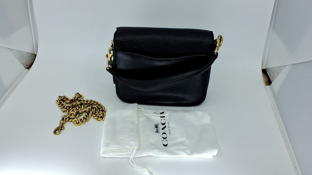 COACH Polished Pebbled Leather Cassie Crossbody 19, B4/Black, One Size