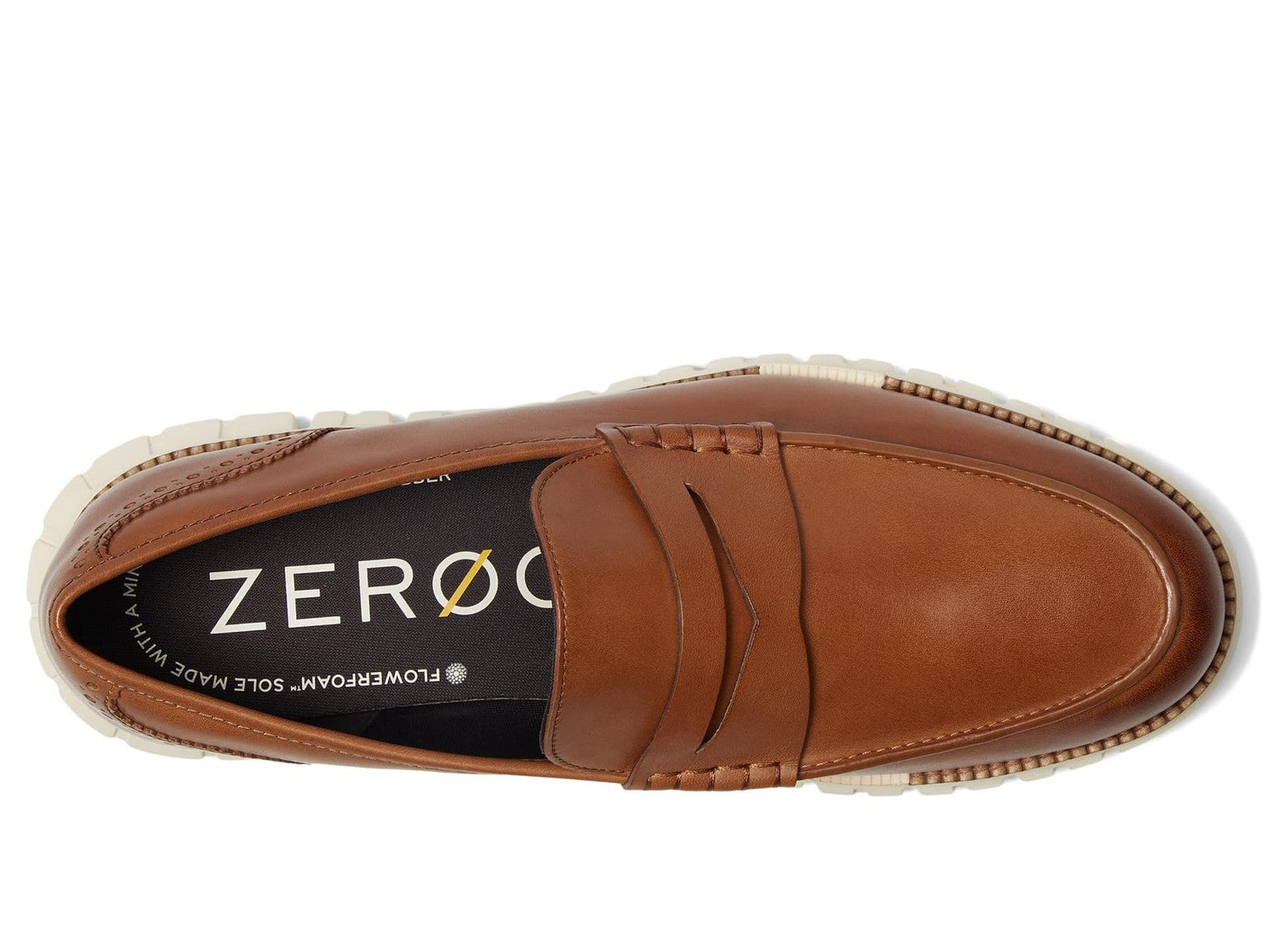 Cole Haan 8.5-M Zerogrand Penny Loafers, British Tan/Natural Tan