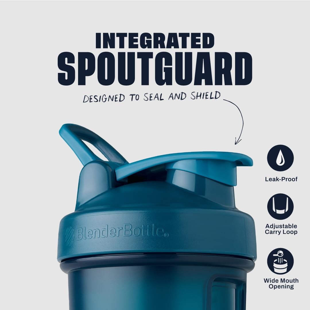 BlenderBottle Classic V2 Shaker 20-Oz Ocean Blue for Smoothies & Protein
