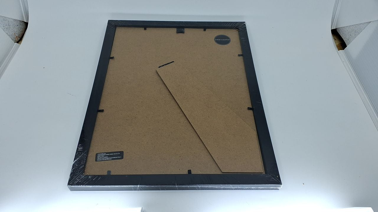 11x13 Black Frame - Engineered Wood, Shatter Resistant Glass, Mat Included