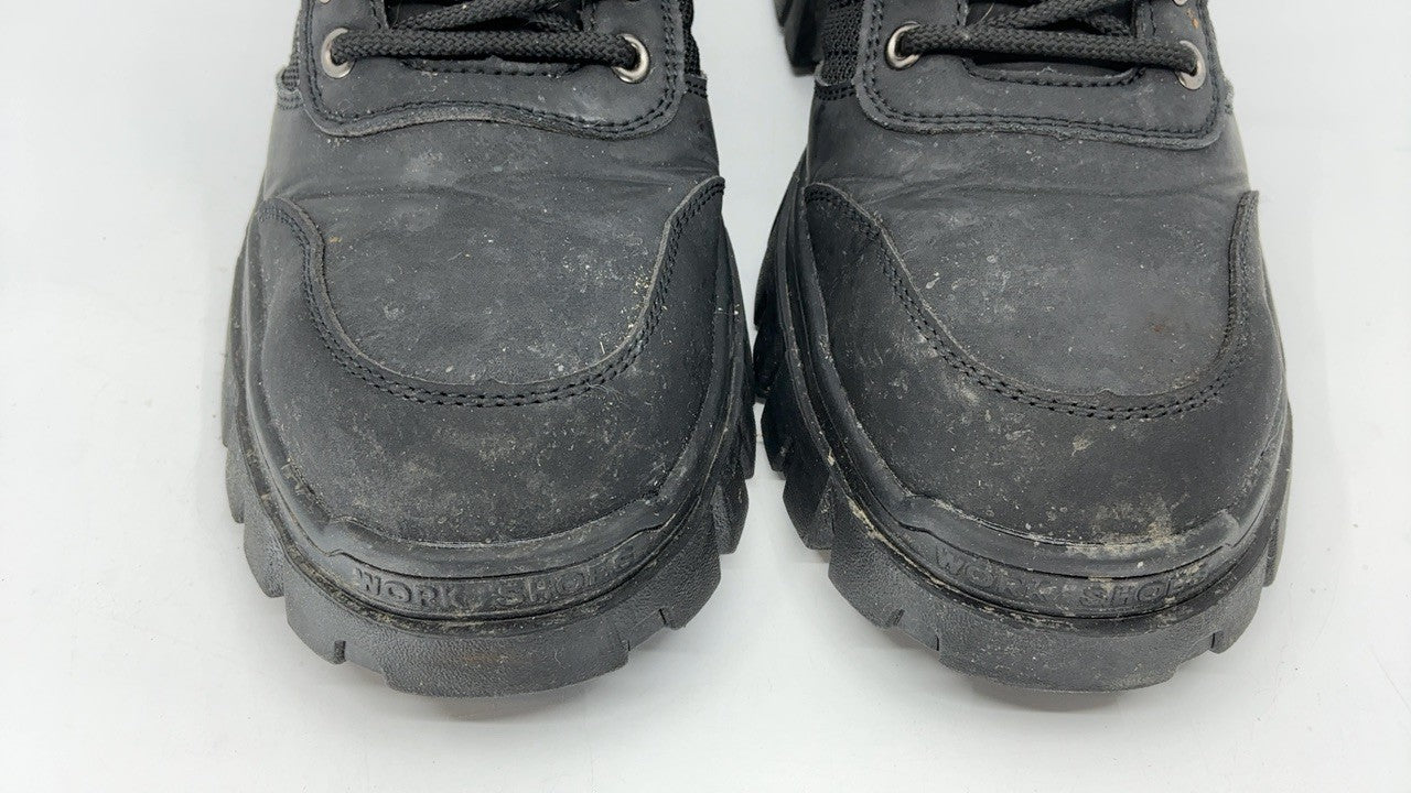 Men's Steel Toe Waterproof Boots 6 In Black Size 9.5 Non-Slip