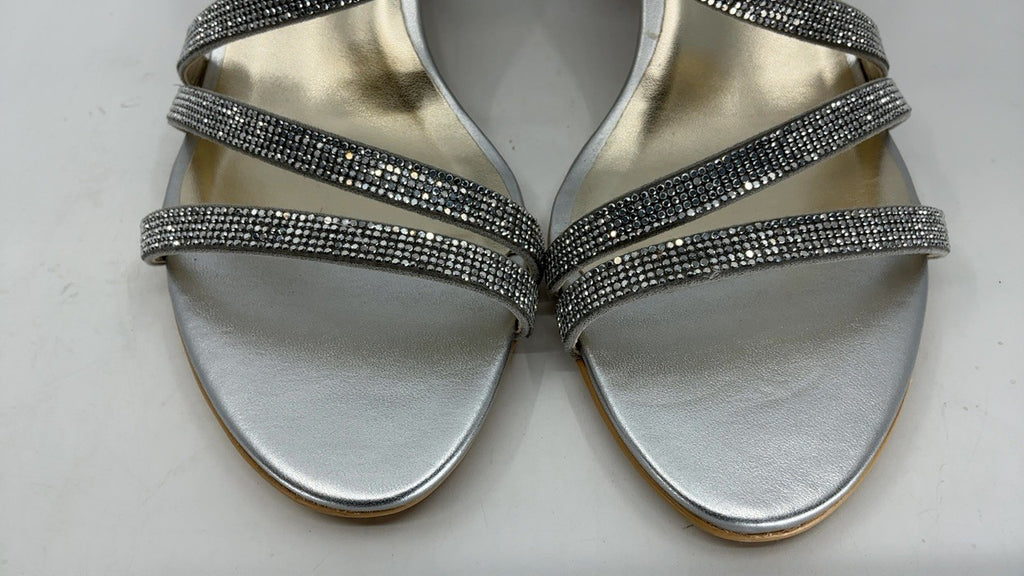 Naturalizer Vanessa2 Silver Heeled Sandals, Rhinestone, Size 9M