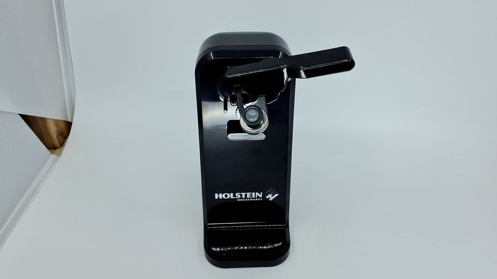 Black Electric Can Opener, Auto Shutoff, Easy Push Down Operation