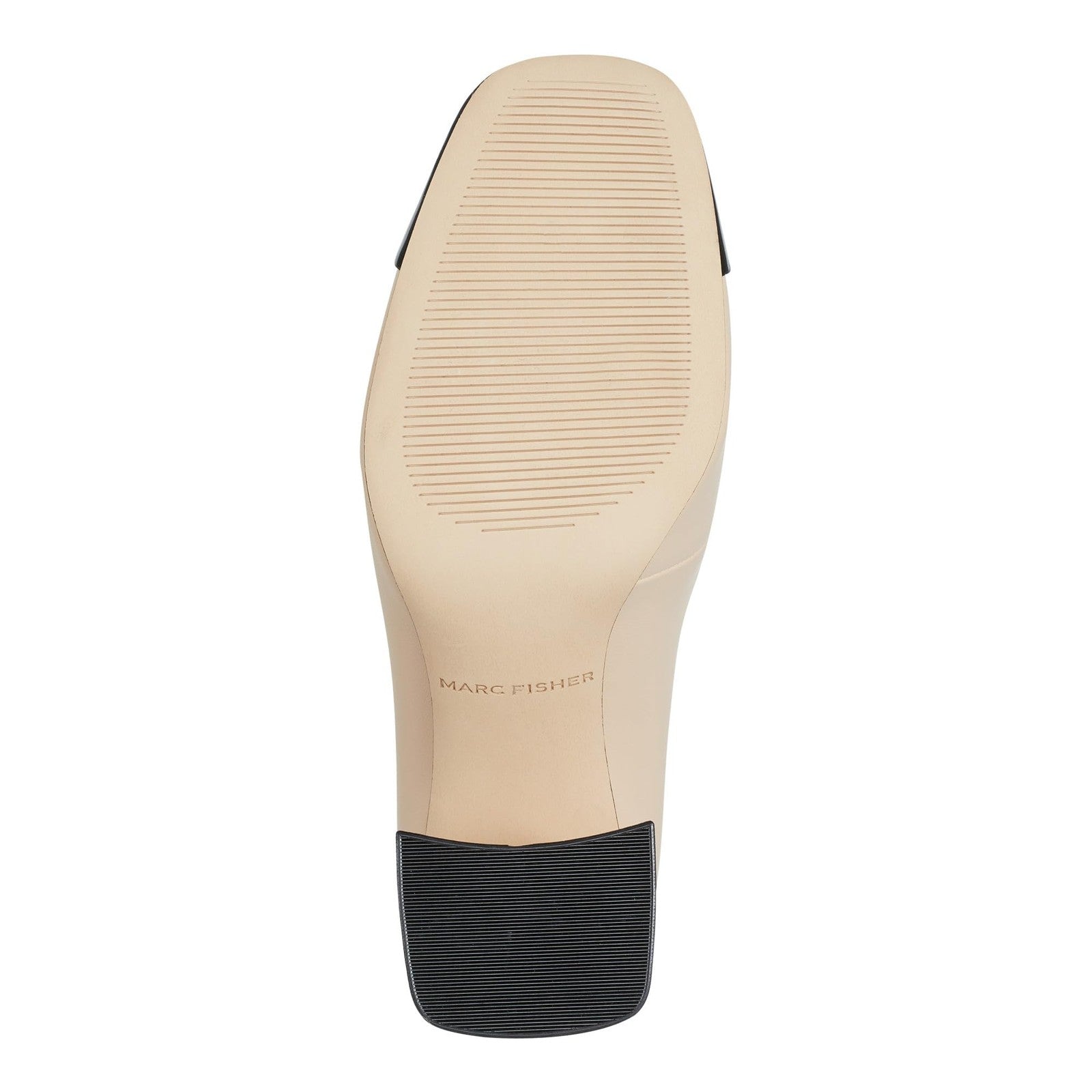 Marc Fisher Women's CHARINE Pump, Beige/Black 110, 7