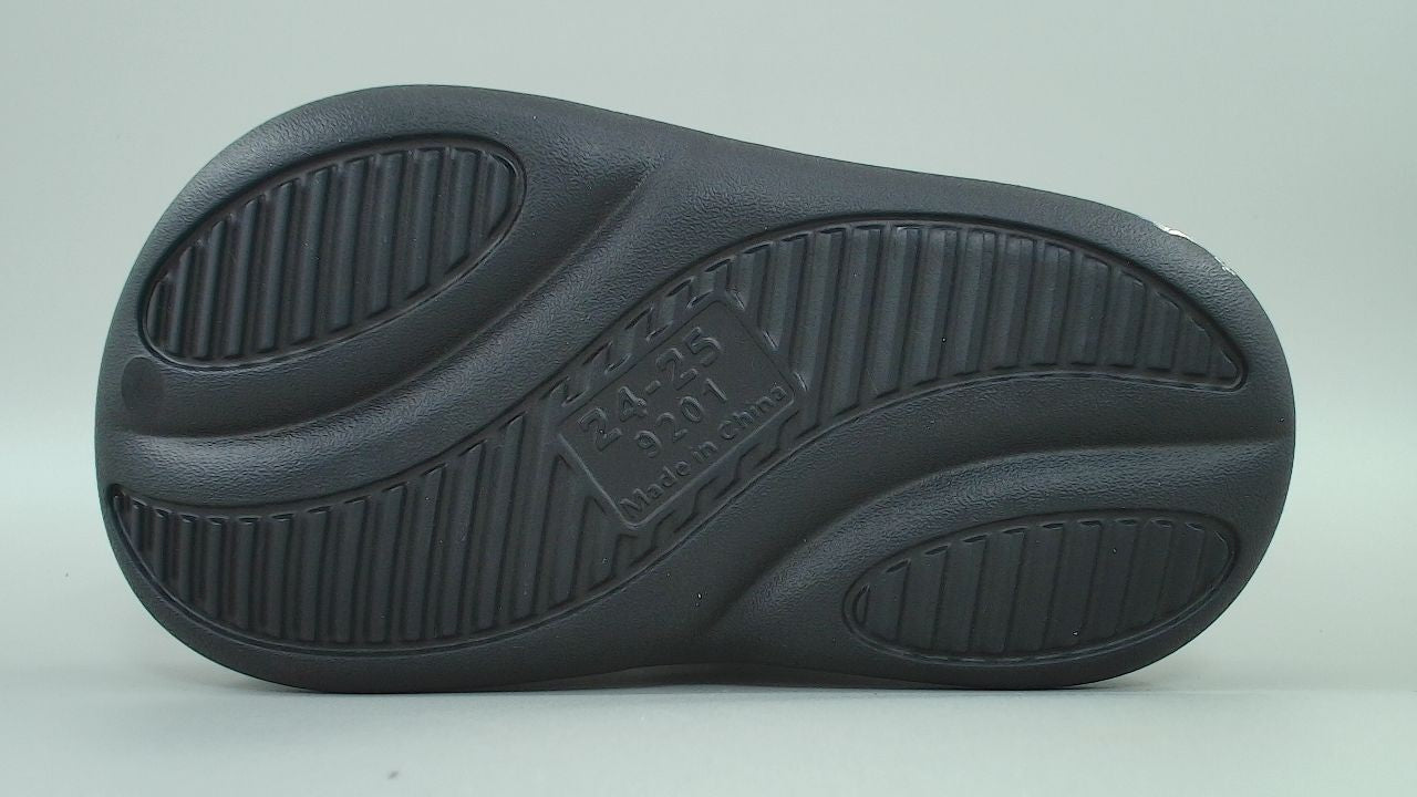 Axcone Kids Comfort Clogs Slippers Boys Girls Slides Shoes, Black-24/25