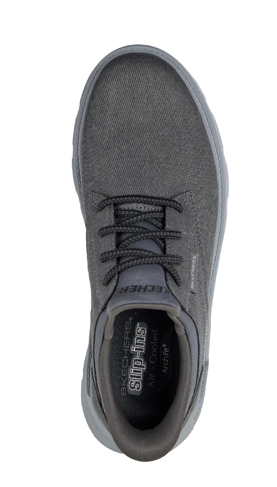 Skechers USA Men's Men's Arch Fit Garza-Thaddeus Bungee, Char (Charcoal), 10