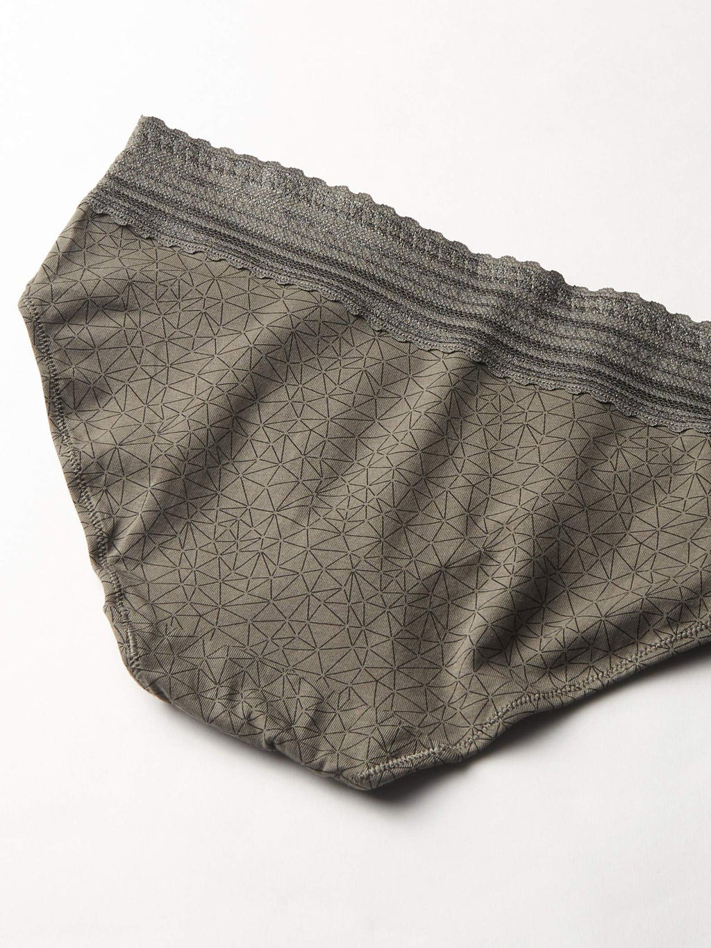 Blissful Benefits No Muffin Hipster Panties, Large, Stone/Platinum/Black