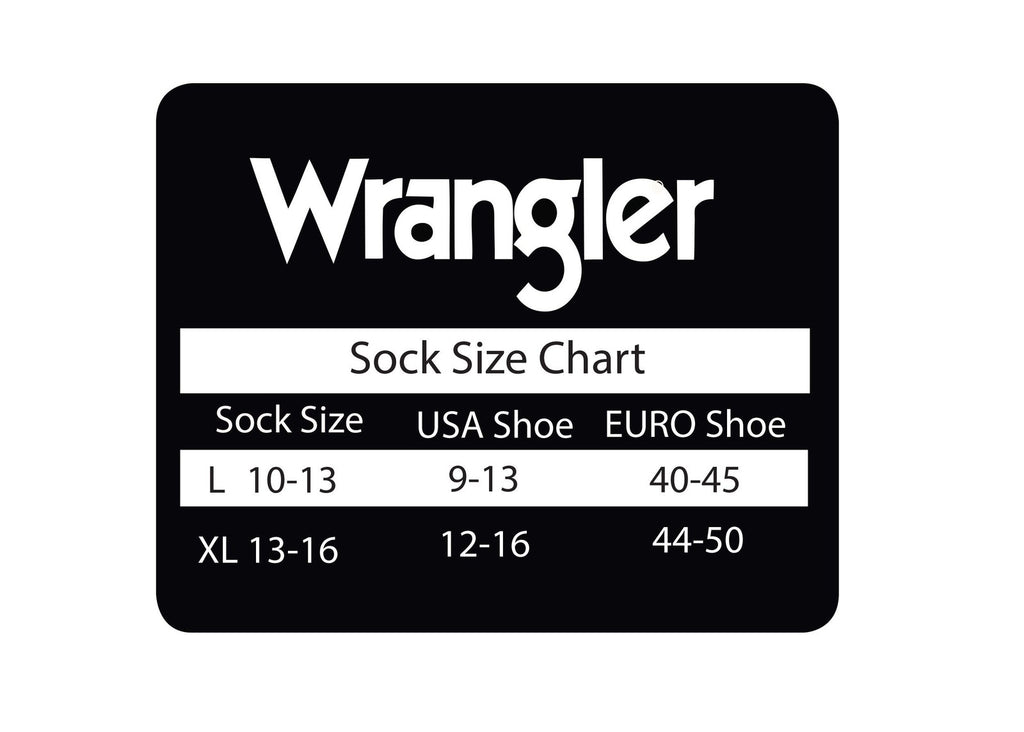Wrangler Riggs Men's Work Crew Socks, 4 Pack, Steel Toe, Black, Large