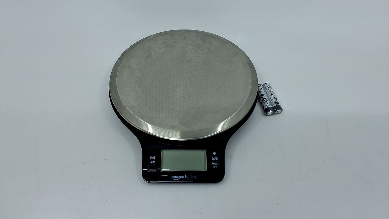 Digital Kitchen Scale, 11Lb Capacity, LCD Display, Black/Stainless Steel