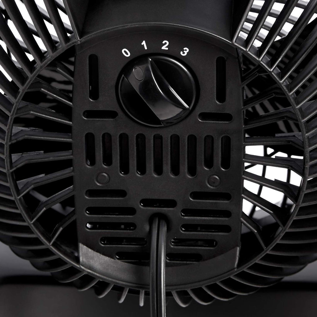 Amazon Basics 3 Speed Air Circulator Desk Fan, Black, 11.1x6.3x10.9 in