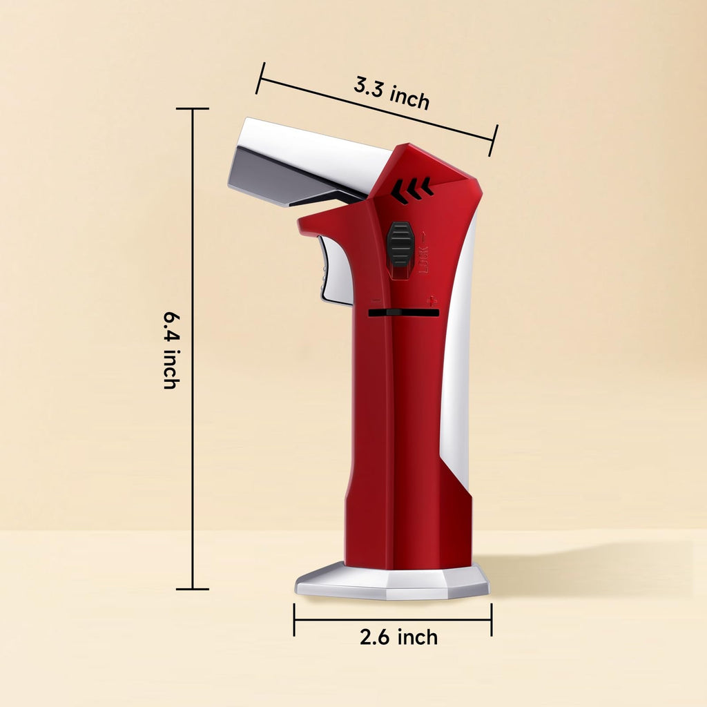 PEAKS COMFORTS Kitchen Torch for Cooking with Adjustable Flame,Red