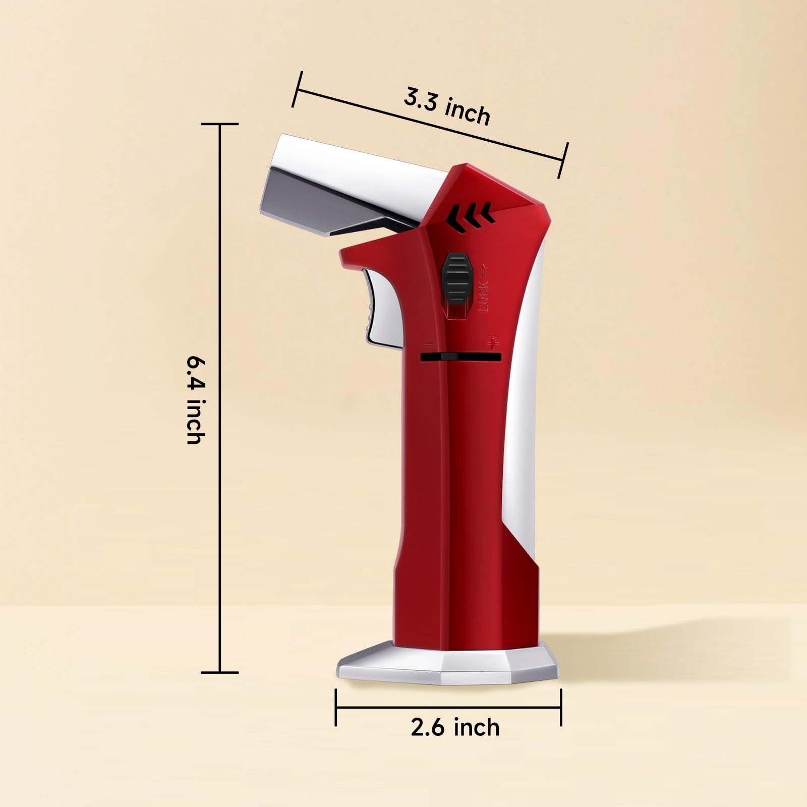 PEAKS COMFORTS Kitchen Torch for Cooking with Adjustable Flame,Red