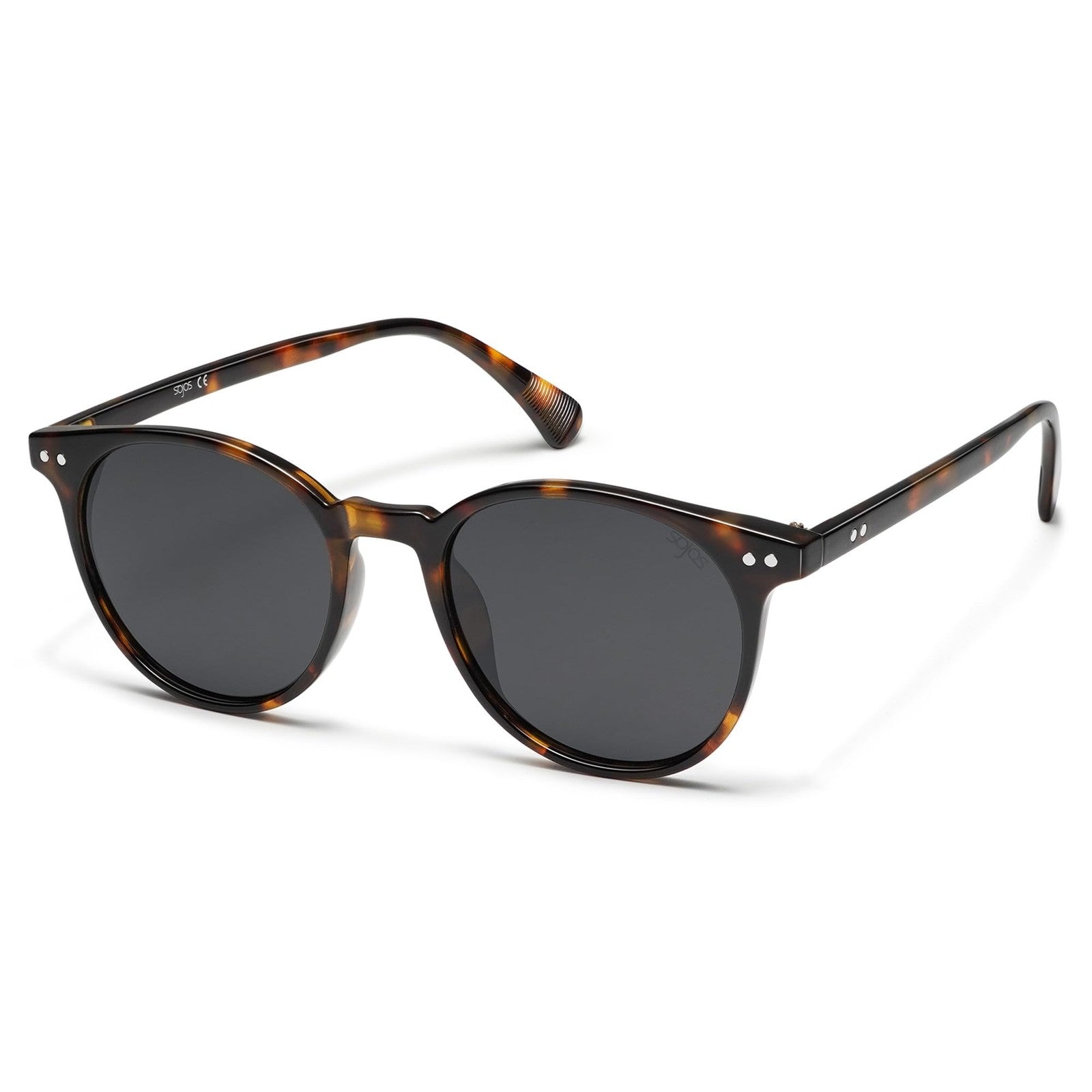 SOJOS Small Round Sunglasses UV400 Tortoise/Grey for Men & Women