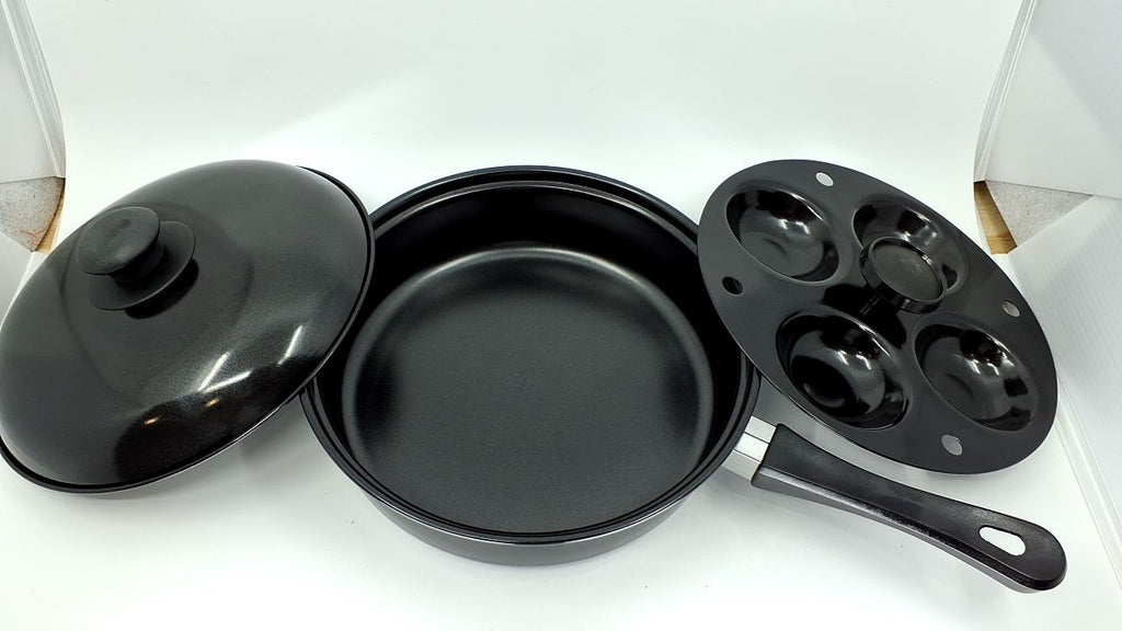 Fox Run Egg Pan, Non-stick Egg Poacher and Fry Pan Set