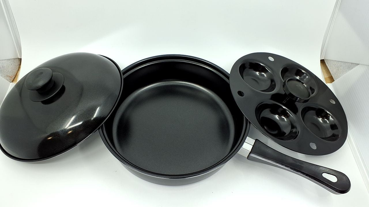 Fox Run Egg Pan, Non-stick Egg Poacher and Fry Pan Set