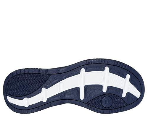 Skechers Men's Durham Hands Free Slip-in Sneaker,White/Navy,8.5 Extra Wide