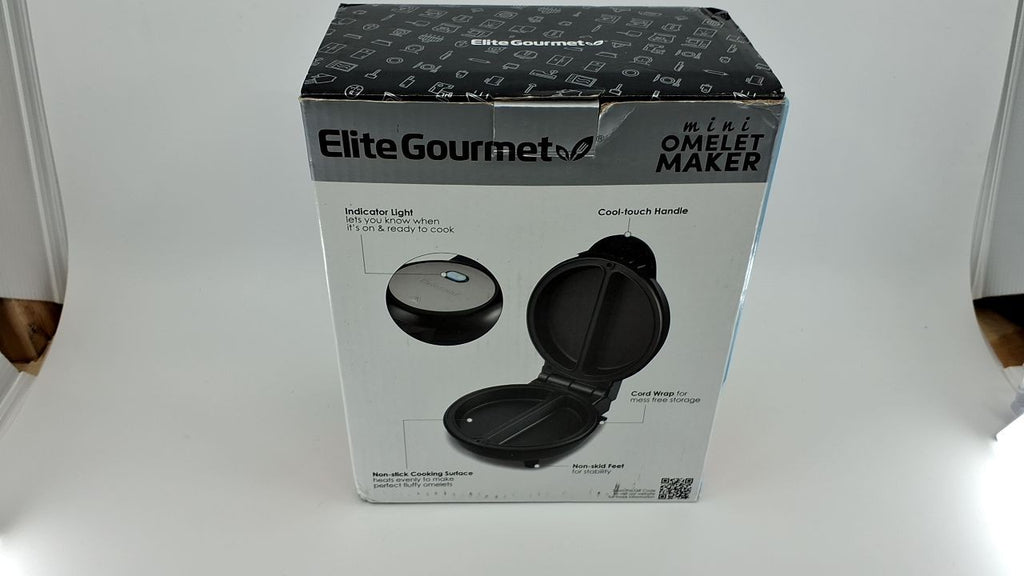 Elite Gourmet EOM123 Non-Stick Omelet Maker, 2 Individual 5.6" Portions