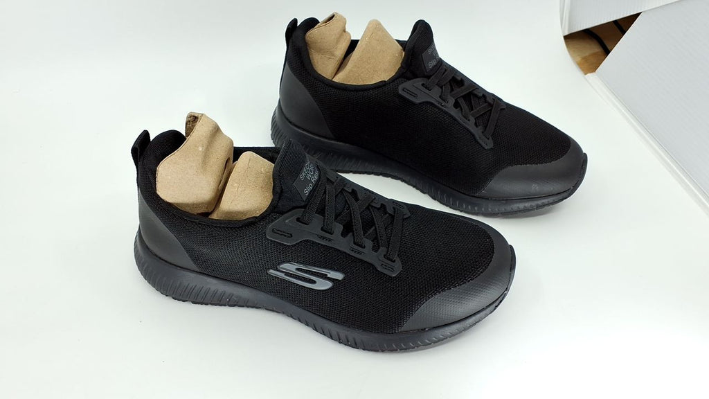 Skechers Women's Squad Sr Food Service Shoe, Black, 6 Wide