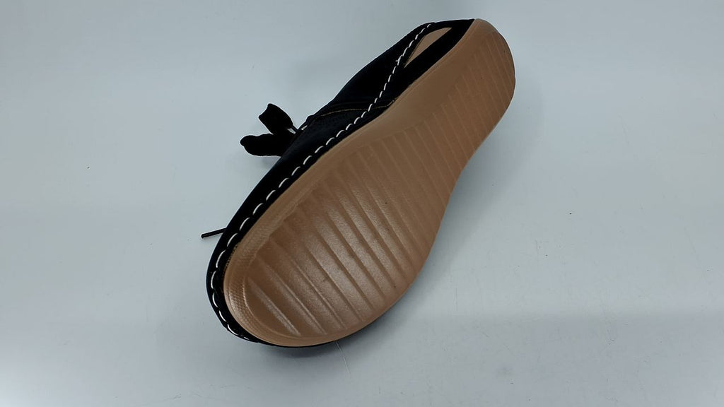 Lace-Up Round Toe Wedge Sandals