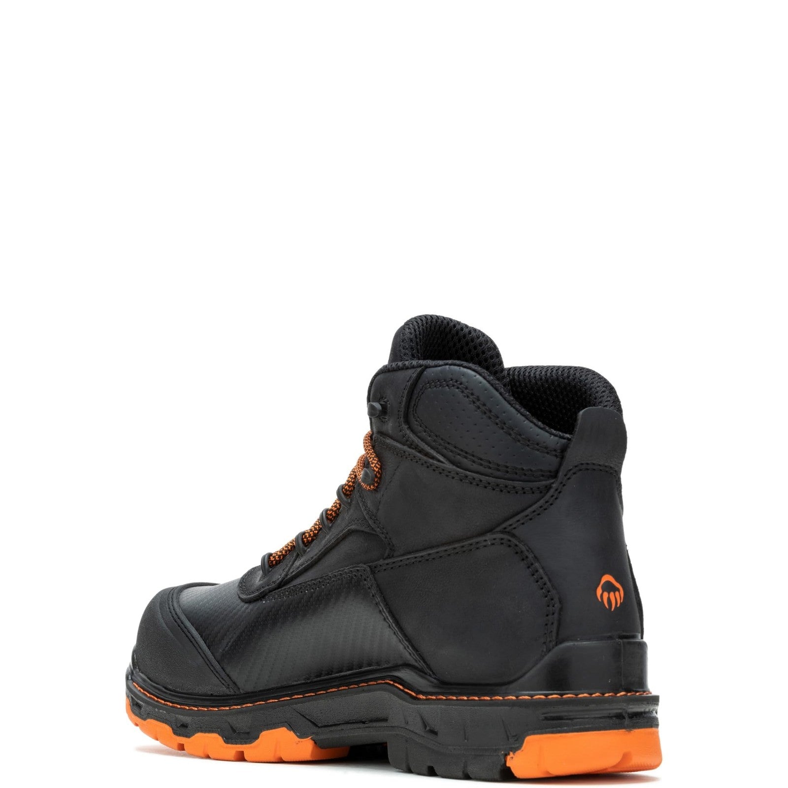 Wolverine Men's 6" Mid Composite Toe Waterproof Boot Black/Orange 10.5 X-Wide