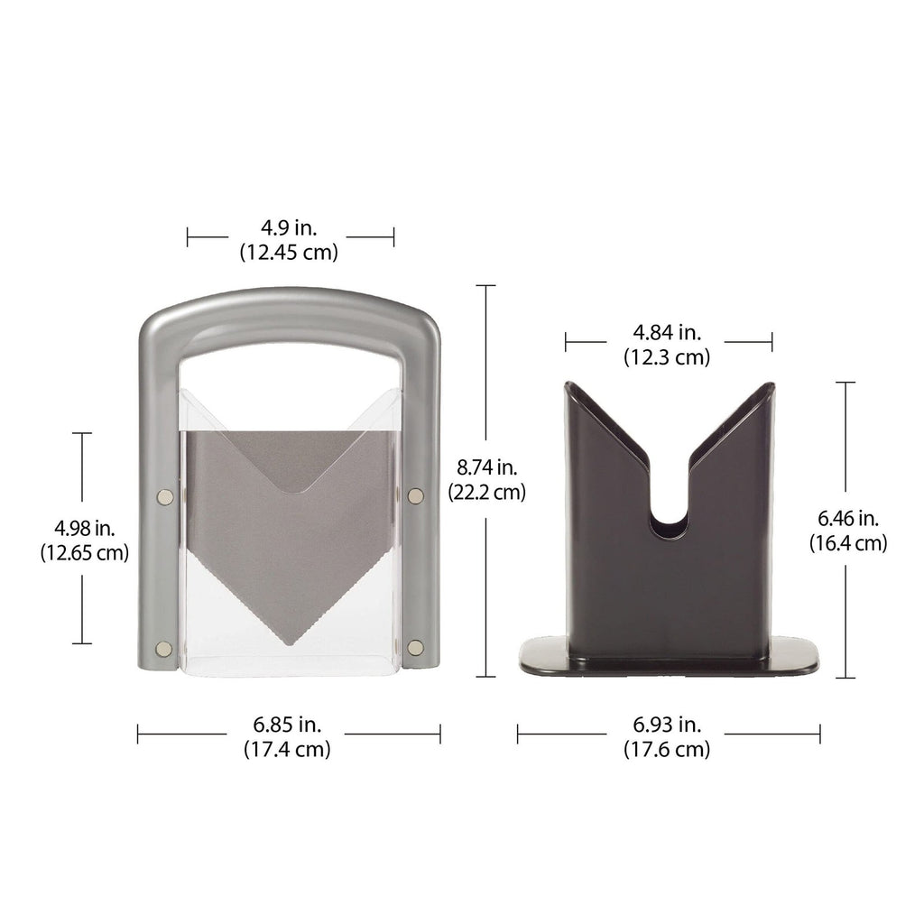 Silver Bagel Guillotine Slicer, 9.25-Inch, Durable Stainless Steel
