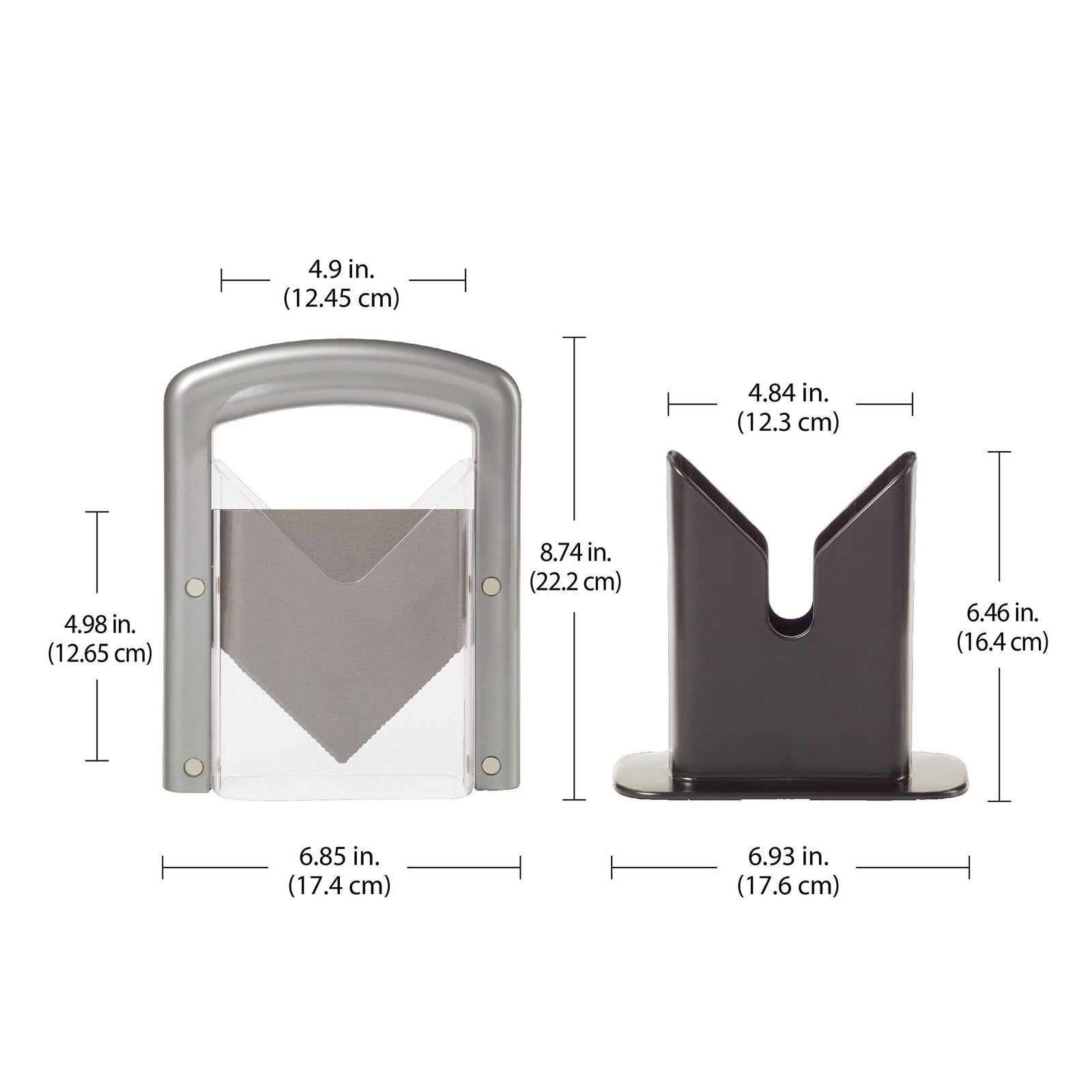 Silver Bagel Guillotine Slicer, 9.25-Inch, Durable Stainless Steel