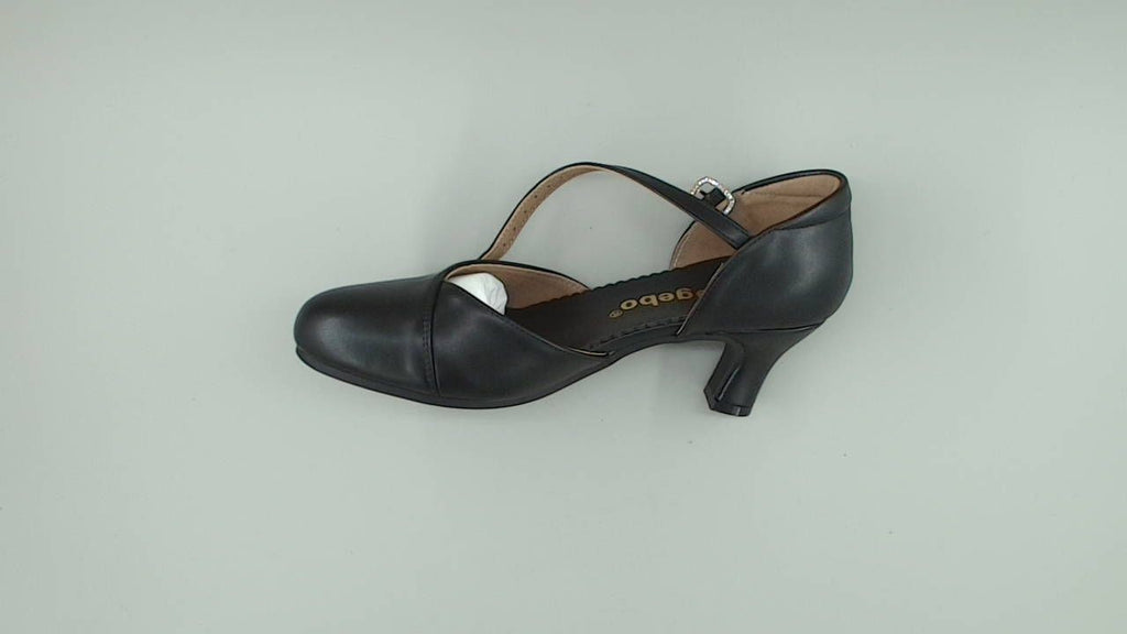 Ankle Strap Heels Ballroom Latin Salsa Dance Pumps Womens Shoes, 7.5 M US Black