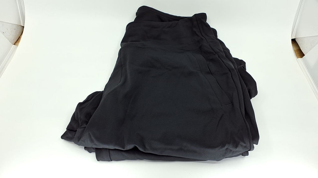 Black 7/8 High Waisted Women's Pants w/ 3 Pockets - Athletic, Casual L