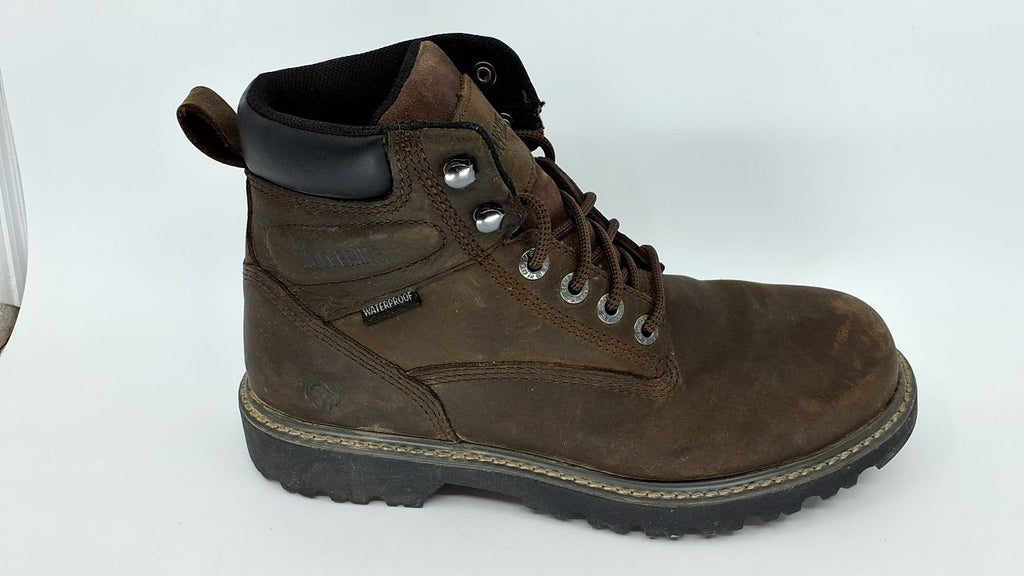 Wolverine Women's Floorhand Steel-Toe 6" Waterproof Work Boot, Dk Brown, 9