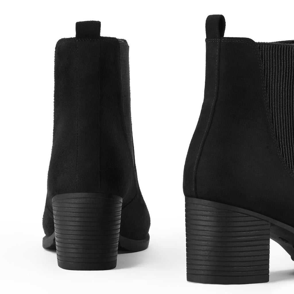 COASIS Women's Chelsea Boots Chunky Block Heel Slip On with Elastic Sided 6.5W