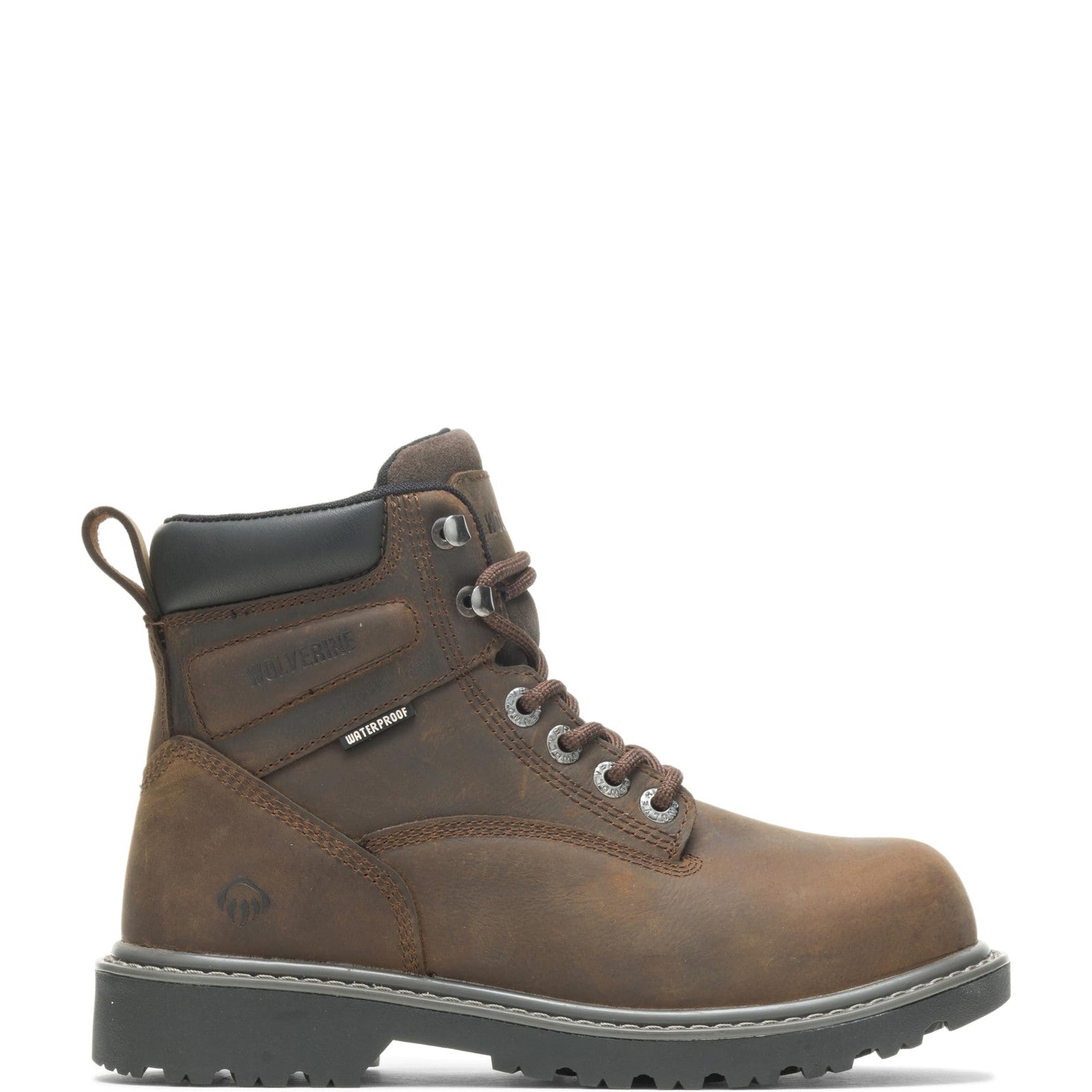 Wolverine Women's Floorhand Steel-Toe 6" Waterproof Work Boot, Dk Brown, 9