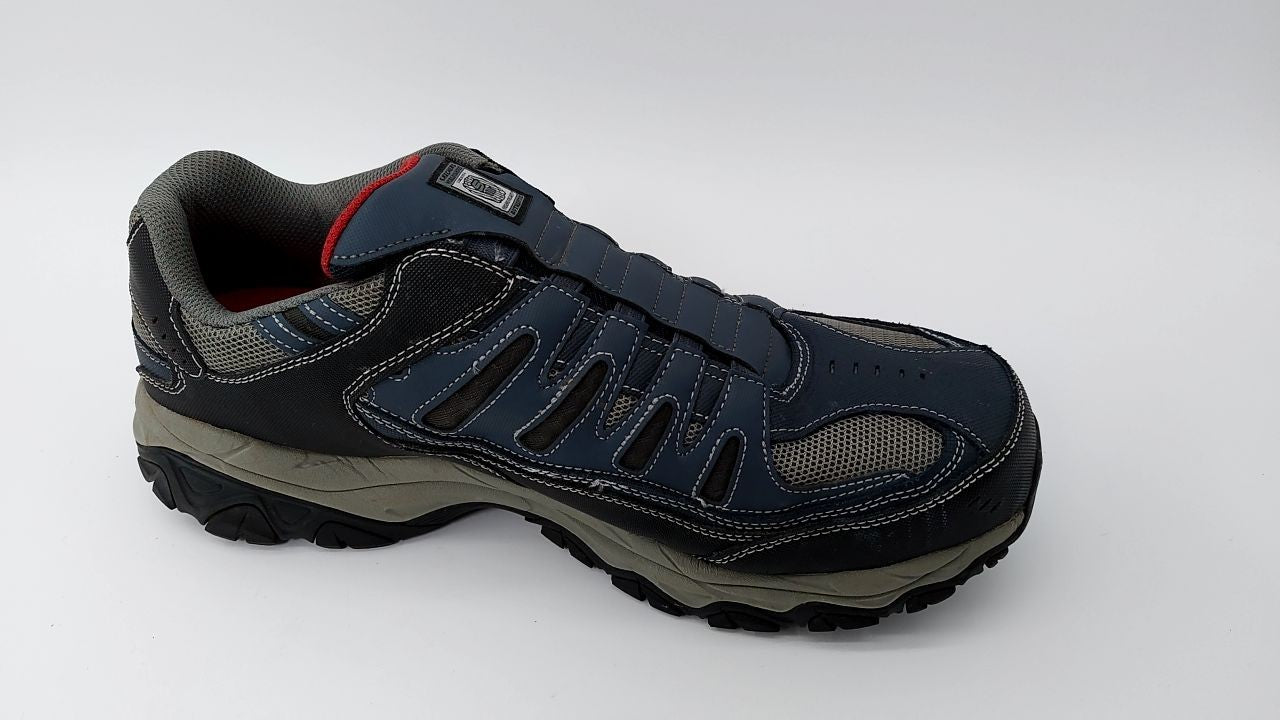 Skechers Men's Cankton Ebbitt Steel Toe Construction Shoe, Navy/Grey, 14 Wide