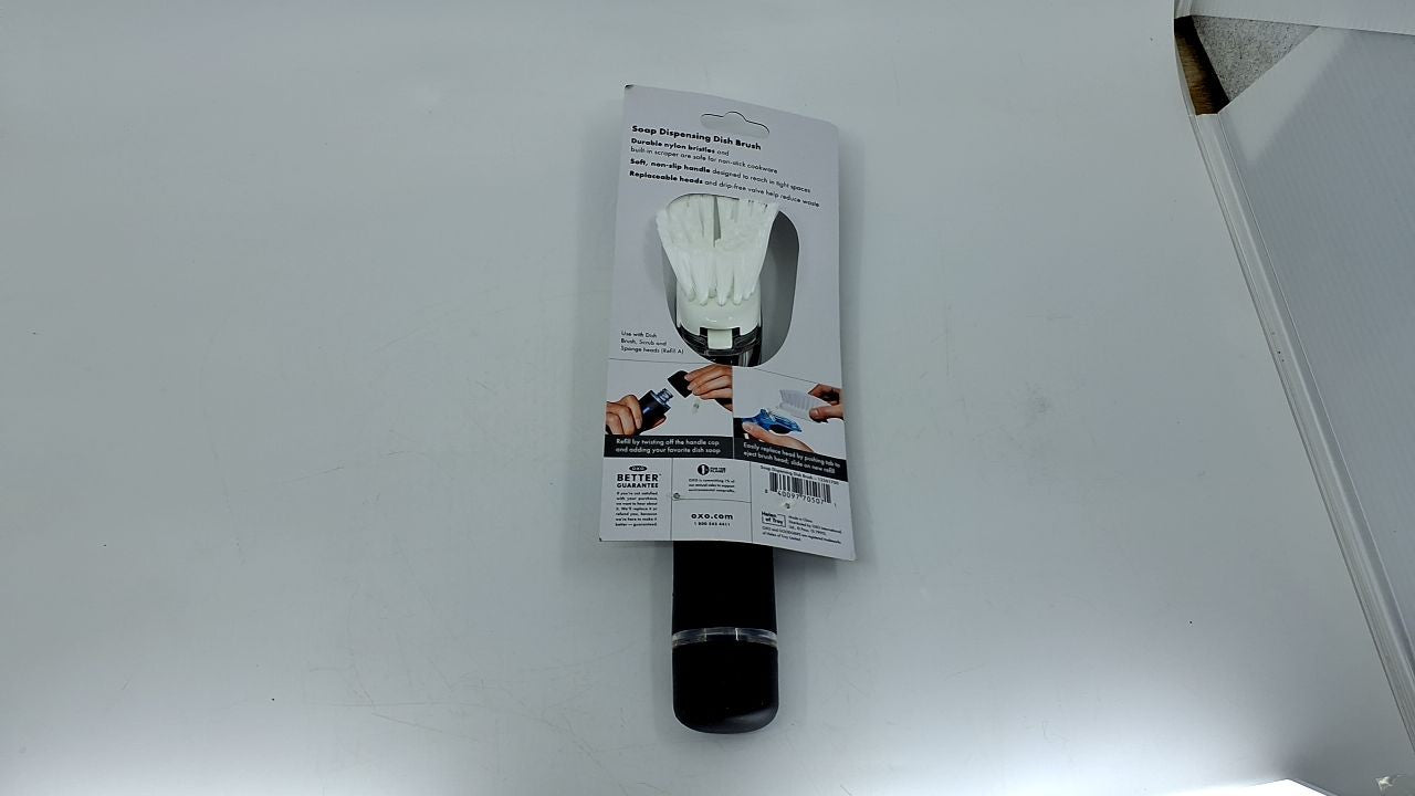 OXO Good Grips Soap Dispensing Dish Scrub Brush, Cleaning Brush for Kitchen