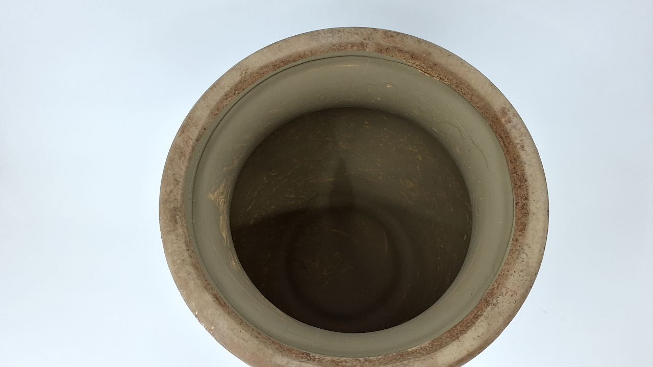 7in. Tuscan Ceramic Blue Scroll Urn Vase