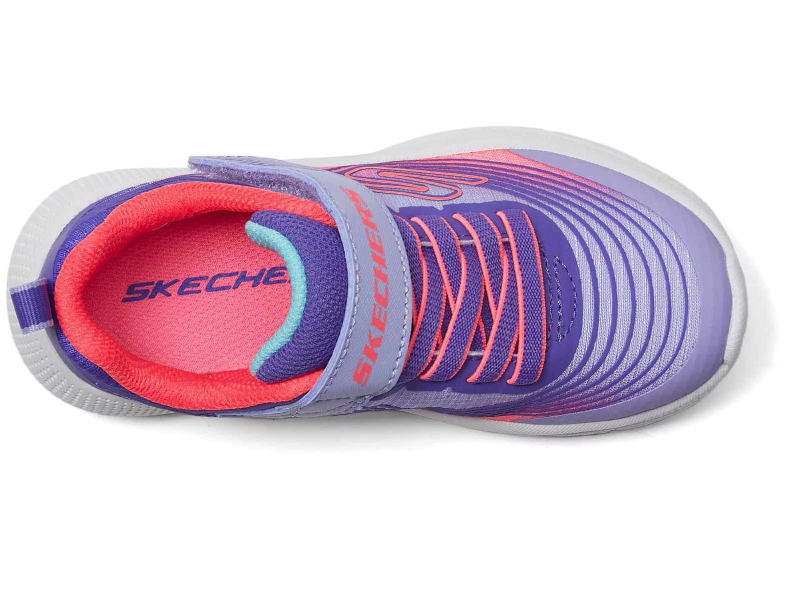 SKECHERS Kids Girls Microspec Advance Sneaker, Lavender/Neon Pink, 3 Little Kid