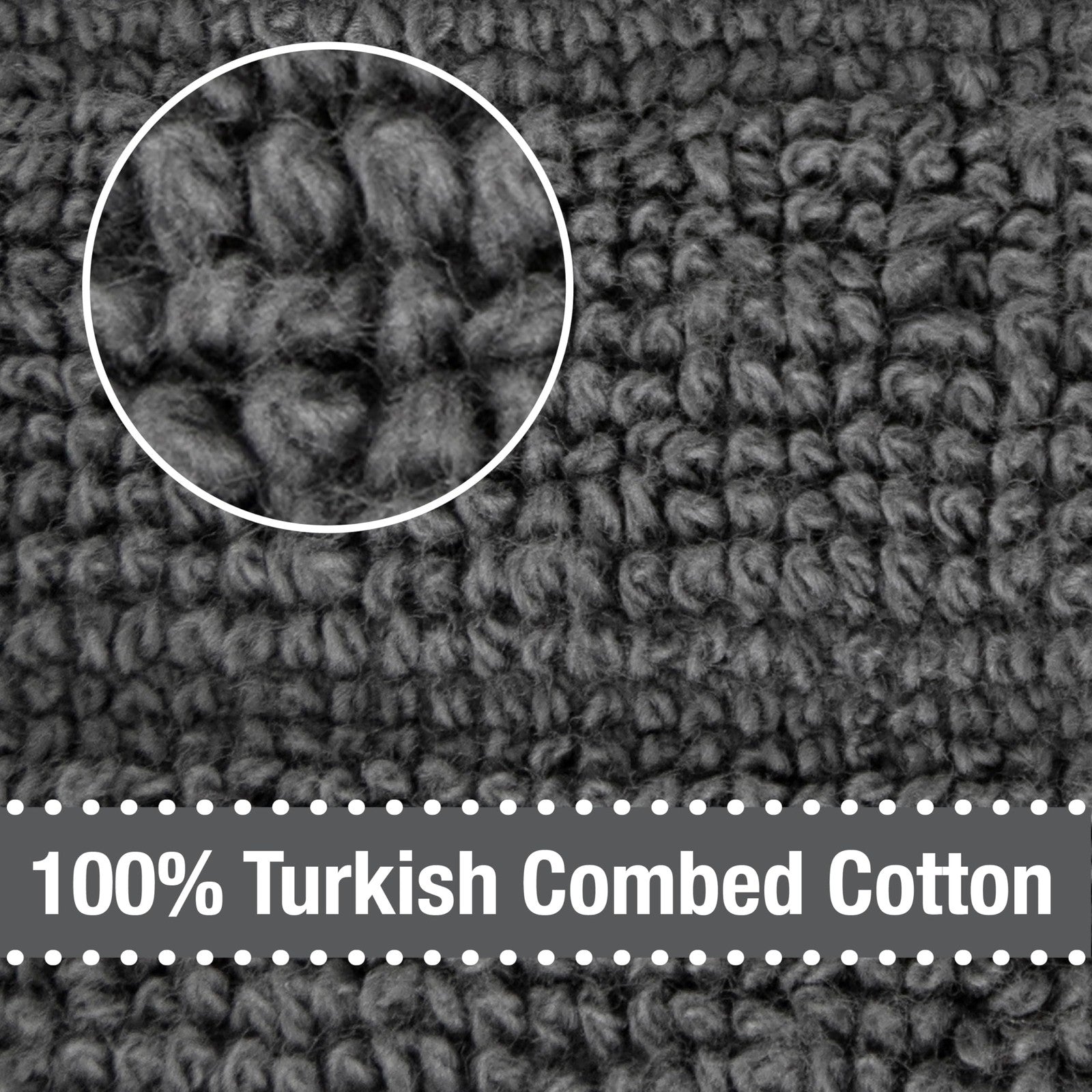 Highly Absorbent 17x30in Kitchen Towels 2-Pack Cotton Pewter