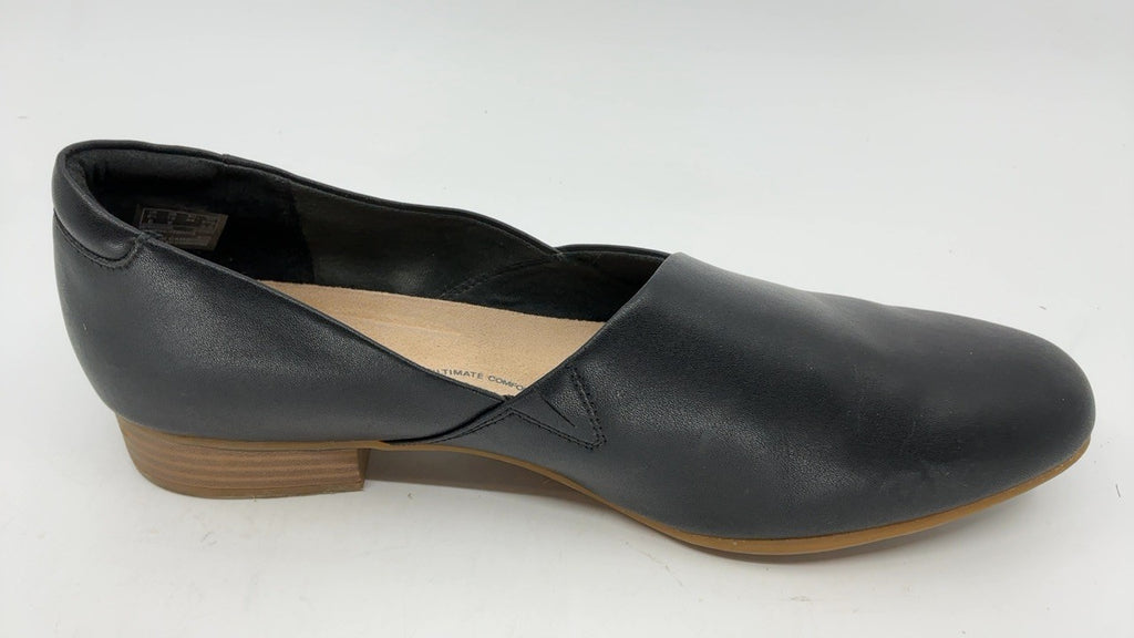 Clarks Women's Juliet Palm Loafer, Black Leather, 12 W US