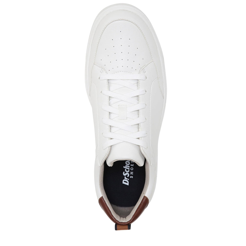 Dr. Scholl's Mens Catch Thrills Lace Up Casual Sneaker White Smooth 11.5 M