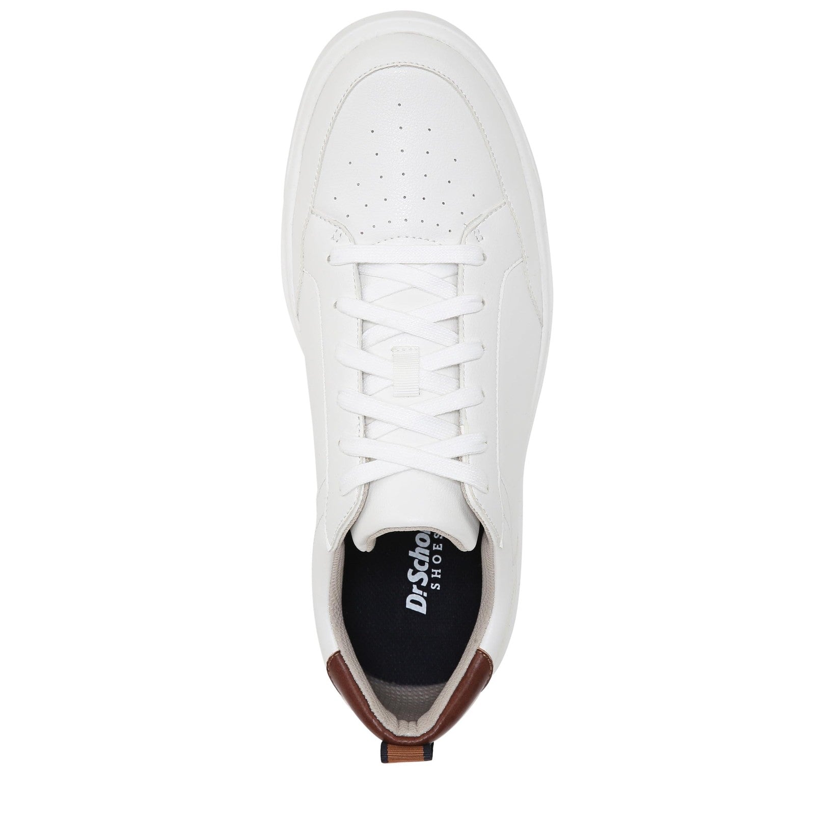 Dr. Scholl's Mens Catch Thrills Lace Up Casual Sneaker White Smooth 11.5 M