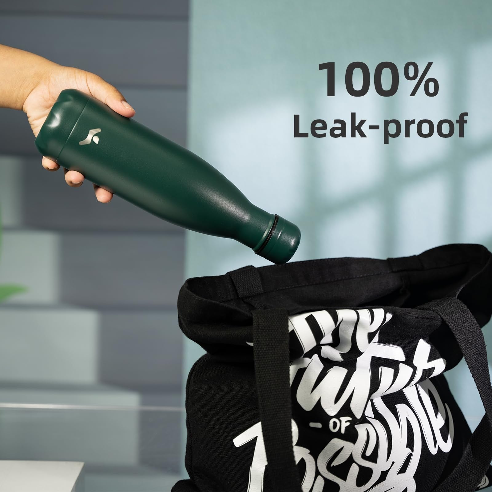 17oz Insulated Stainless Steel Water Bottle, Army Green