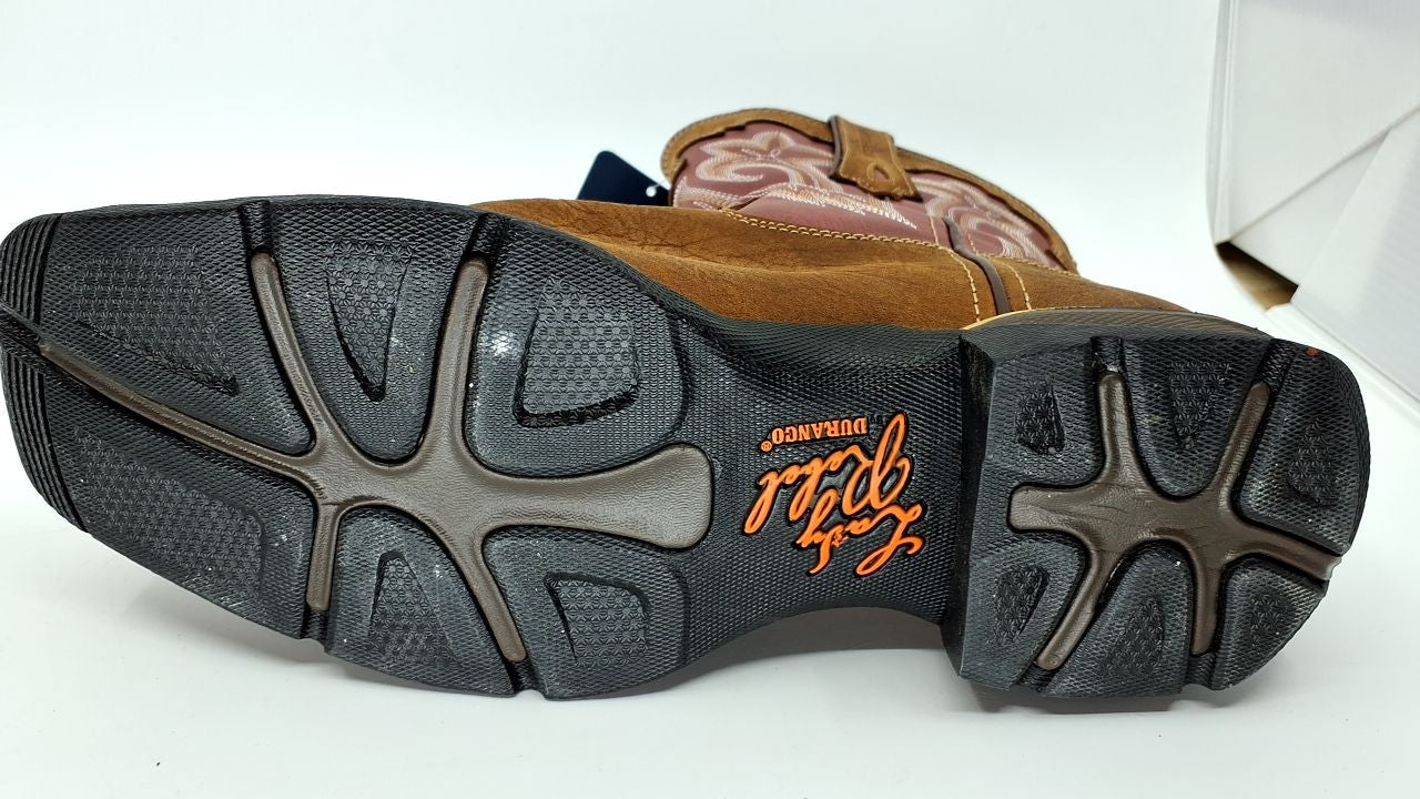 Durango womens Lady Rebel Work Western Boot, Briar Brown and Rusty Red, 8 US