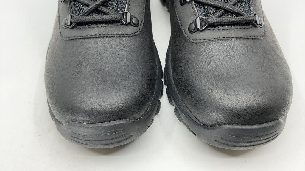 Columbia Mens Newton Ridge Plus II Waterproof Hiking Boot, Black/Black, 11.5